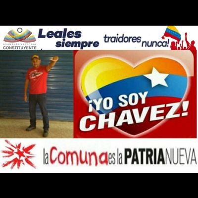 Constituyente: Soldado Leal a: Chávez, Nicolás Maduro, Al Pueblo, Al Poder Popular y a La Patria. https://t.co/IjhU672Bna Instangram: jean_c_olmos