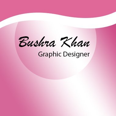 I am Bushra Khan a Passionate graphic designer having expertise in  Adobe Photoshop and Adobe illustrator and Adobe InDesign.