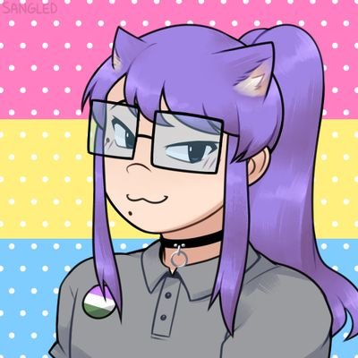 check out my twitch? @ze_chimm
I'm genderqueer and pansexual 💜🥰 
(he/him) (they/them)