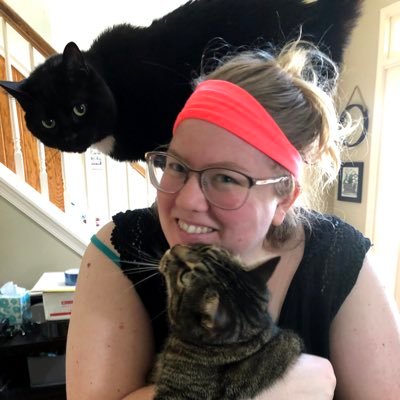 Stammily's profile picture. Expect a lot of talk about books, cats, libraries, chronic illness, mental illness, family life, tv, and more cats. She/Her.