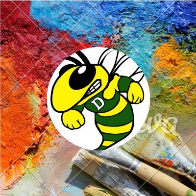 I'm the art teacher at Damascus High School 💛 💚 🐝