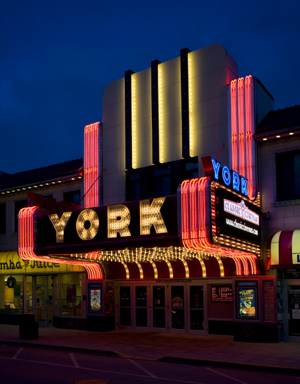 The Classic Cinemas York Theatre is located in Downtown Elmhurst. The York Theatre has 10 screens with 3D presentation!