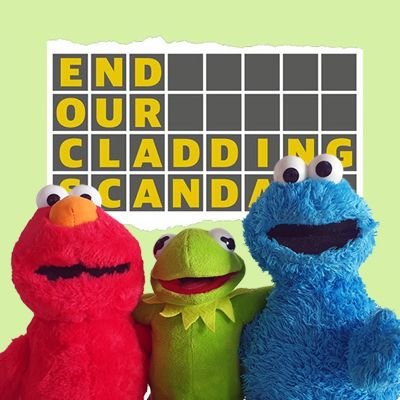 Parody Frog facing bankruptcy. Fighting against government muppets to #EndOurCladdingScandal