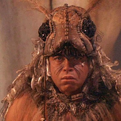 I am James Earl Jones dressed as a locust in the cinematic must-see treat, 