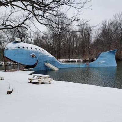 This is the official Blue Whale on Route 66 in Catoosa, OK.