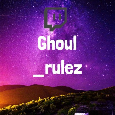 This is for my Twitch account Ghoul_rulez! I’m bringing content in from Mon-Fri! If you like it please follow and share! Much love and hoping to grow! ❤️