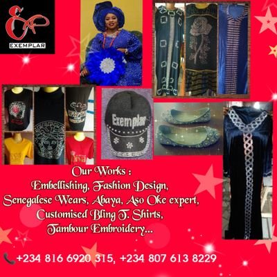 exemplar_crea's profile picture. Exemplar Creationz is all about fashion and blings.
We heighten the attractiveness in your clothes through embellishing.
08166920315
IG @exemplar_creationz