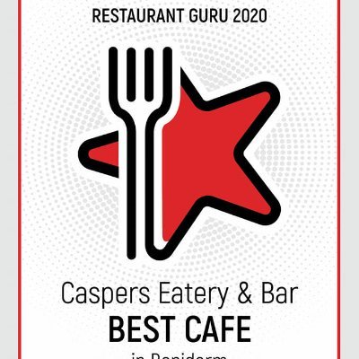 Caspers Eatery & Bar Benidorm Old Town. Established 18 Years. Your Home Of Great Food & Drink, Day & Night