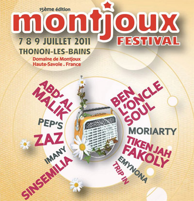 Le Montjoux festival, c'est chaque année en juillet, 3 soirs de concerts au bord du lac Léman.
Les 7, 8 et 9 Juillet 2011, ça va groover à Montjoux!