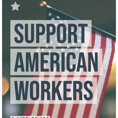 End the assault on American Workers
Hire Americans
H1B is used as cheap labor to replace #AmericanWorkers
Add H1B country caps
End H1B dual intent
End H4EAD OPT