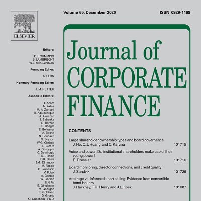 Journal of Corporate Finance Profile