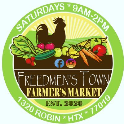 Freedmen’s Town forth ward is a food desert. Let’s help close that gap by supporting our weekly farmers market at 1108 Victor st. Htx 77019