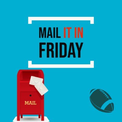 Your official home social account of the mail it in friday podcast
https://t.co/qRlMQ52zFd
Email: mailitinfridaypodcast@gmail.com