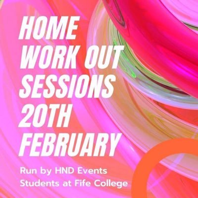 Online Fitness Classes organised by HND Events Management Students at Fife College and brought to you by local fitness instructors. Lets get fit together!