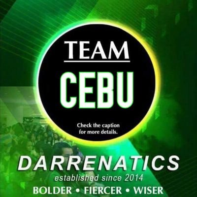 DARRENaticsCB's profile picture. This is the official twitter account of @TheDARRENatics2 Team Cebu. 💚