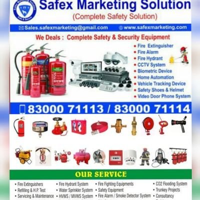 we safax marketing solution complete safety solutions in all over tamilnadu.we deals fire extinguisher fire alarm fire hydrant fire bucket dealers.