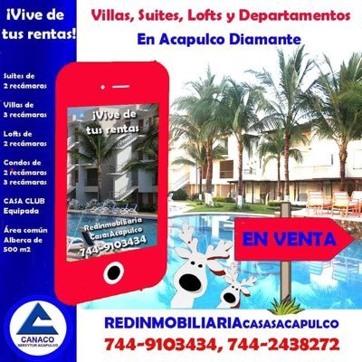 Compra-venta-renta de casas, villas, departamentos, moteles, hoteles, locales, terrenos, gestión de créditos, 744 9103434