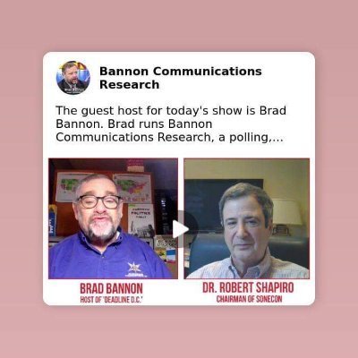 Brad Bannon is President of Bannon Communications Research, a Washington, D.C. based political polling and consulting firm.