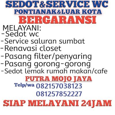 layanan sedot wc pontianak dan luar kota BERGARANSI dan MURAH🚀🚀💯
📢telp/wa 081257852227 082157038123