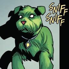 he/they — Maximoff-Vision Residence dog — driver — green synthezoid dog — chaos maker