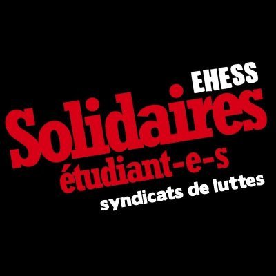 ✊ Syndicat de luttes des étudiantes et étudiants de l'@EHESS_fr🚩 Membre de l'@UnionSolidaires et de @Solidaires_Etu ✉️ solidaires_ehess@riseup.net