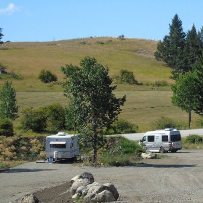 Full service RV sites snuggled on the mountainside half way between Rock Creek and Osoyoos, BC Canada. Bring your Trailer, Motorhome, Van or Truck and Camper!