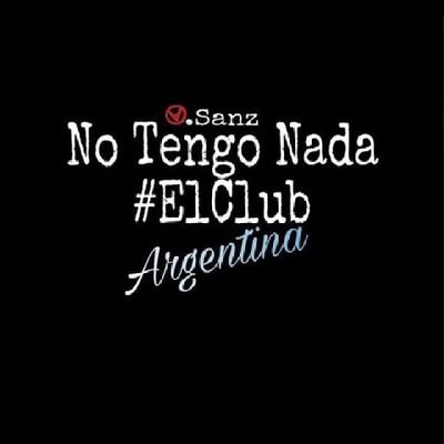Fams Club Oficial @AlejandroSanz No Tengo Nada #ElClub
@alejandrosanz Para tod@s ❤️
Escribimos 👉 NoTengoNadaArg@gmail.com
#Argentina
#SANZ