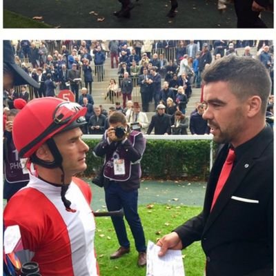 Entrenador caballos de carrera, en el hipodromo de la test de buch, 
No horses no life