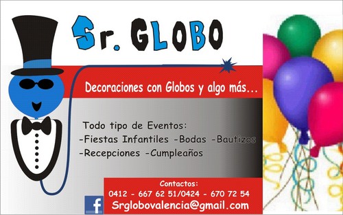 Decoraciones con Globos, para todo tipo de eventos
Y Globos con Helio