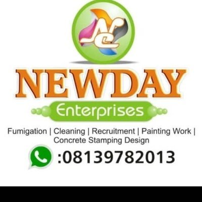 Newday enterprises offer high quality services on Fumigation service, Cleaning service, House and office painting, concrete stamping floor design
Dm 08139782013