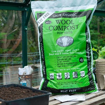 #Peatfree compost for #organic gardening. Made from wool, comfrey & bracken on our Lake District farm. Soil Association-approved. We also restore UK peat bogs