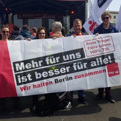 Kampagne für Aufwertung und gerechte Bezahlung bei Freien Trägern in Berlin ✊️