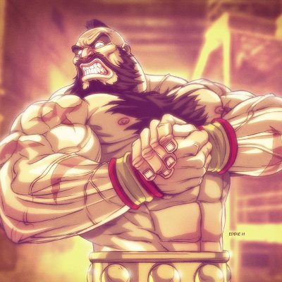 Zangief hit, Zangief crush, Zangief win! 
(RP account)

Pro-wrestler and bear wrestler.