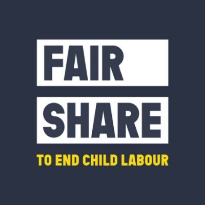 Global campaign marking the Year for the Elimination of Child labour. Demanding a #FairShareToEndChildLabour:
▪️ Resources 💲
▪️ Policies ⚖️
▪️ Protection 🤝