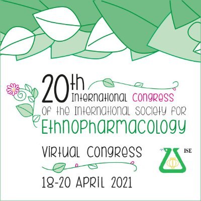 Welcome to the Twitter account of the 20th International Congress of Ethnopharmacology!
The Congress will take place virtually on 18 - 20 April 2021