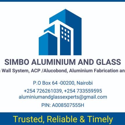 simboaluminium's profile picture. ||•Aluminium and Glass works||• Curtain Wall System, ACP /Alucobond•|| Aluminium Partitions, Windows & Doors|| Business•||