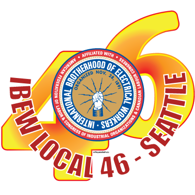 IBEW Local 46 continues its proud tradition of quality craftsmanship, community leadership, excellent wages and benefits for members & innovation in organizing.