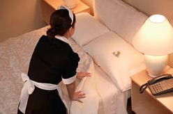 Re-tweeting worst hotel experiences and stories about average hotel services. 

There is a solution called @mysnooze, more information here: