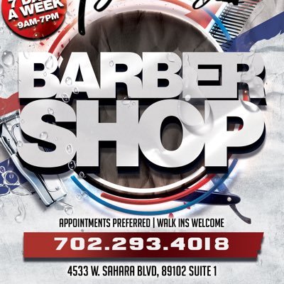 💈Las Vegas Barber Shop ✂️Open 7 days a week! 8am-8pm Appointments Appreciated! Walk-Ins Welcomed! Click on Link👇🏽or DM☝🏽To Book! 🔌