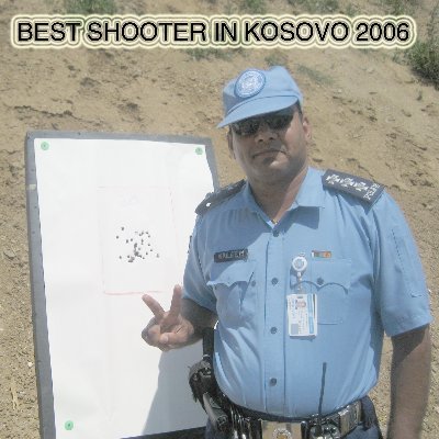 It is me in Kosovo in a shooting competition and stood first among my batch.