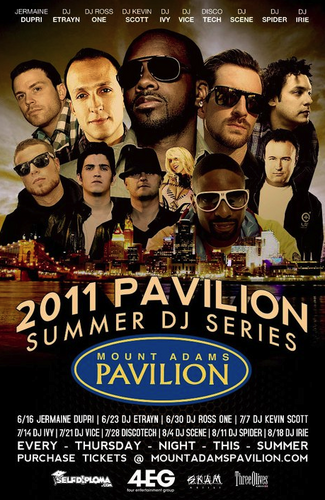 The DJ Summer Series is a 10 week Thursday night weekly event with some of the best DJ's in the Country - playing at the @MtAdamsPavilion