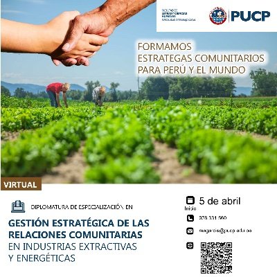 La Diplomatura de Relaciones Comunitarias pertenece a la Facultad de Letras y Ciencias Humanas de la Pontificia Universidad Católica del Perú.