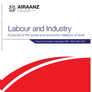 Official journal @AIRAANZ_news | Multi-disciplinary | Scopus-listed | Publishing new research on all aspects of work and industrial relations