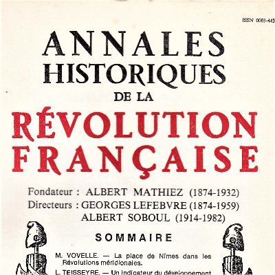 Revue internationale de référence sur la période révolutionnaire (1770-début XIXe). Éditée par @ArmandColin, @ContactSer. Disponible sur @Cairninfo et @PerseeFr