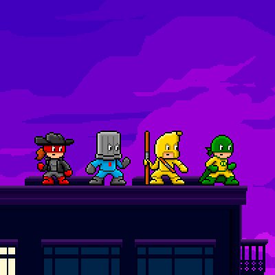 A 2D platform indie game with retro vibes about a group of heroes who must stop an alien invasion. Run, jump and fight! Developed in Spain by @javi_mikau