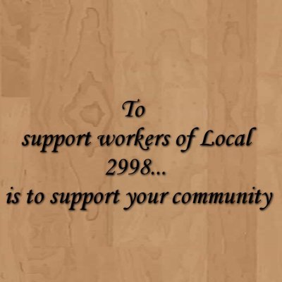 At the Centre of Community Since 1985
Follow CUPE Local 2998 everywhere!
Instagram: local.2998
Facebook: local2998