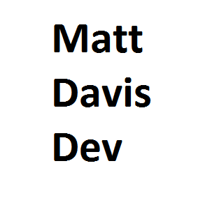 mattdavisdev's profile picture. An aspiring web developer working towards an Associates Degree in the IT field.