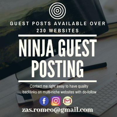 I'm providing Guests Posts service on over 230 multi-niche websites,
contact me right away to get the service