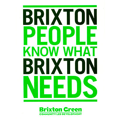 brixtongreen's profile picture. Brixton Green is about Brixton people working together to be at the forefront of the redevelopment of Somerleyton Road, in the heart of Brixton, London
