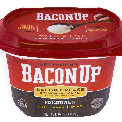 Use Bacon Up® instead of oil, butter, or shortening to get next-level flavor anytime you fry, cook, or bake! Authentic bacon grease, triple-filtered for purity.